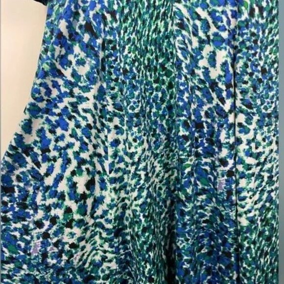 LONDON TIMES WRAP-FRONT V-NECK DRESS WITH SEASONAL PRINT - Picture 7 of 8